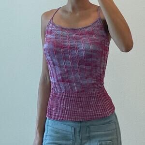 Pink and Blue Tank Top